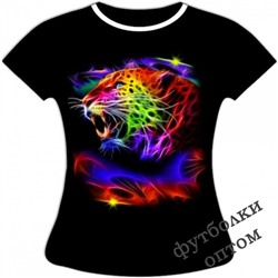 Женская футболка Леопард 617