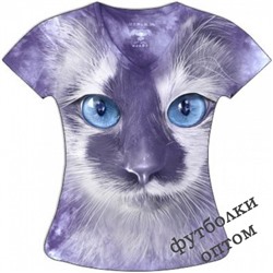 Женская футболка Фиолетовый кот KP088