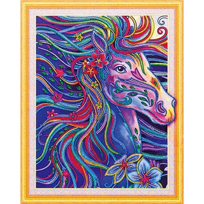 5D Алмазная мозаика 40х50 круглые стразы LP 210 Лошадь