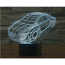 3D LED Светильник Машина оптом