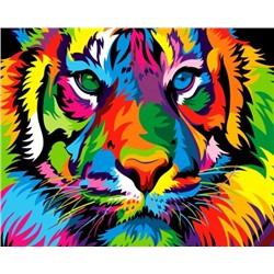 Картина по номерам 40х50 GX 27378 Радужный тигр