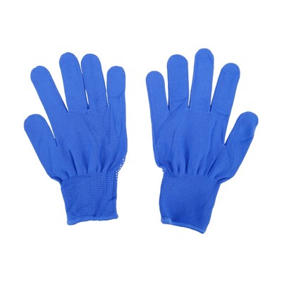 Перчатки нейлоновые синие (компл. 5 шт) арт p-2