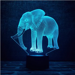 Светильник 3D Слон МО-2090