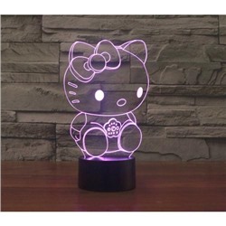 Объемный 3D светильник Hello Kitty оптом