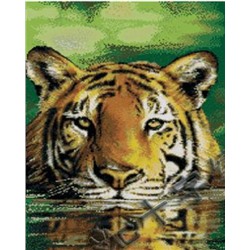 Вышивка крестиком 40х50 Арт. 0044 Тигр в воде