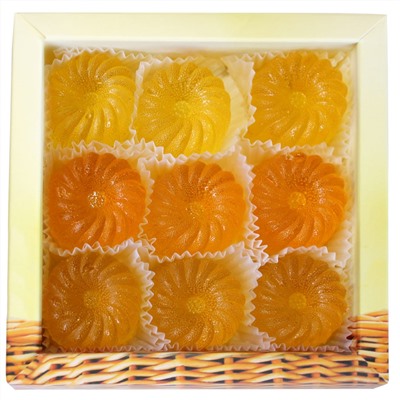 Мармелад желейный формовой на фруктозе «С апельсином, грейпфрутом,  лимоном» 300 гр