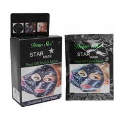 Маска для лица Dear She Star Mask Luxurious Glitter Mask черная 10 шт оптом