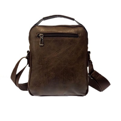 Мужская сумка-планшет MMSO из эко-кожи трюфельного цвета с ремнём через плечо.