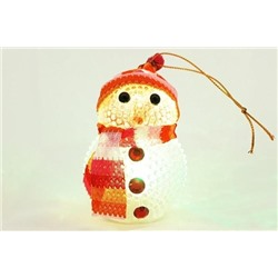Игрушка с подсветкой Снеговичок в шарфе