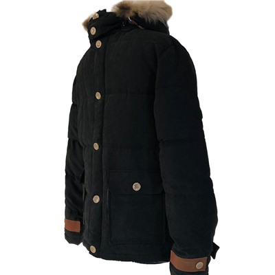 Размер 52. Современная утепленная мужская куртка Adrian черного цвета.