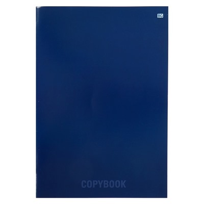 Тетрадь А4, 48 листов в клетку, на скрепке Monotone, обложка мелованный картон, синяя