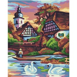 Картина по номерам 20х30 CX 3695 Лебеди на озере