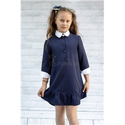Платье школьное, арт.0719, цвет синий