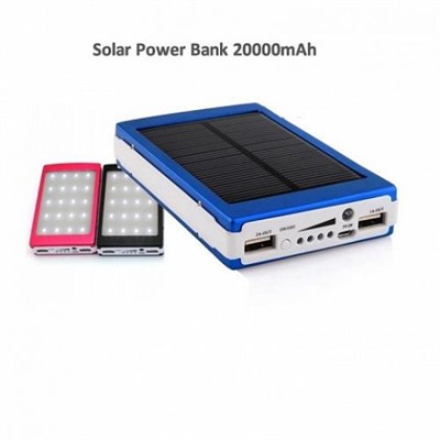 Solar Power Bank 20000 mAh - аккумулятор на солнечной батарее оптом