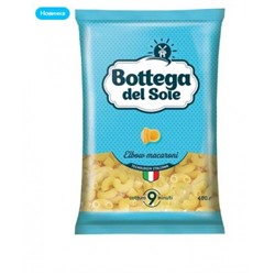 «Bottega del Sole», макаронные изделия «Рожки», 400 гр. Яшкино