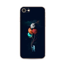 Силиконовый чехол Космонавт с шариками на iPhone 7