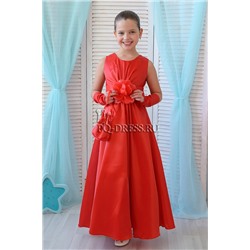 Платье нарядное для девочки "Делия", цвет красный