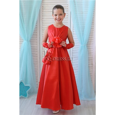 Платье нарядное для девочки "Делия", цвет красный