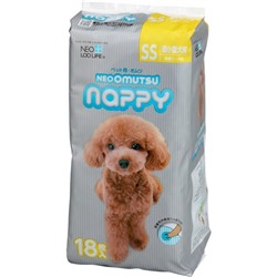 "Neo Loo Life" "NEOOMUTSU" Подгузники для домашних животных , размер SS (2-4 кг.), 18 шт/уп