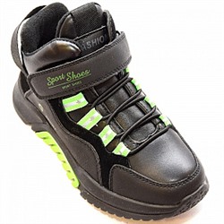 Ботинки С0602-13-1G черн/зел