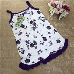 Рост 152 (детальные размеры на фото). Подростковая ночная сорочка Nightgown с принтом аметистового цвета.