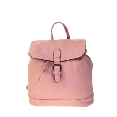 Стильная женская сумка-рюкзак Flora_Resolter из эко-кожи цвета темно-розовой пудры.