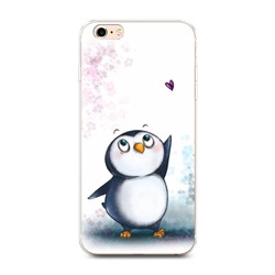 Силиконовый чехол Пингвин и сердечко на iPhone 6 Plus/6S Plus