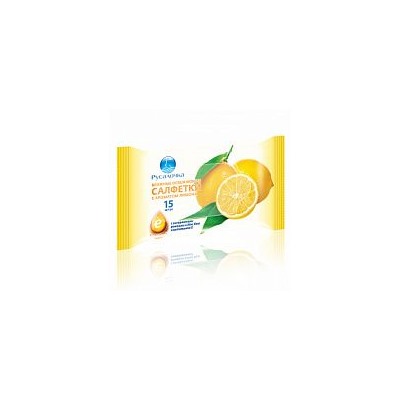 Русалочка Влажные салфетки Освежающие Лимон 15 шт