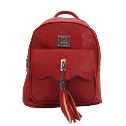 Рюкзак женский с кисточкой красный р-р 20х25х10 арт RM-45