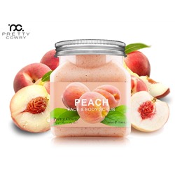 Скраб для тела и лица с Персиком Pretty Cowry Peach (7591), 350 ml