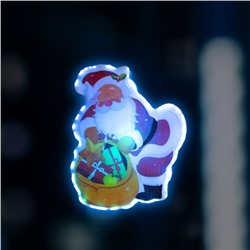 Игрушка световая "Дед Мороз с подарками" 11.5x8 см, 1 LED, LR44x3 (в компл.), МУЛЬТИ