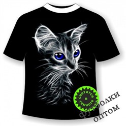 Подростковая футболка с котенком 761
