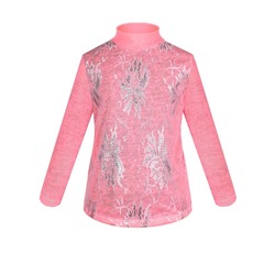 Розовая школьная водолазка (блузка) для девочки 83892-ДНШ19
