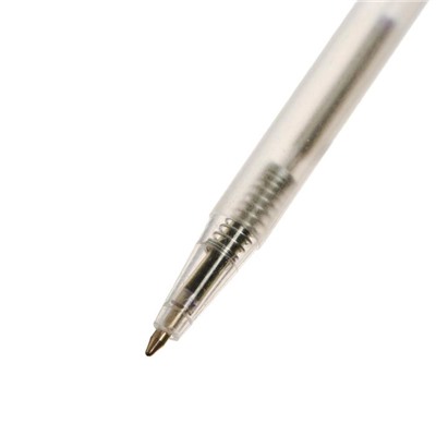 Ручка шариковая, автоматическая "МИНИ" 0.5 мм, стержень синий, прозрачный корпус, цветная кнопка, МИКС