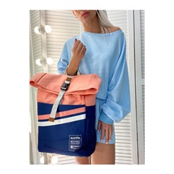 Рюкзак сине-персиковый