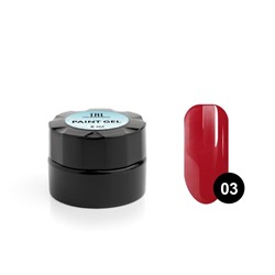 Гель-краска для дизайна ногтей TNL №03 (красная), 6 мл.