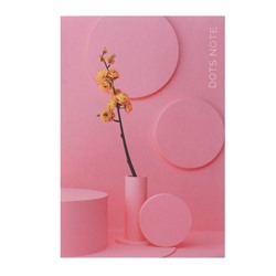 Тетрадь А6+, 64 листа, точка, Flower. №3, интегральная обложка, ламинация Soft-Touch, блок 70г/м²