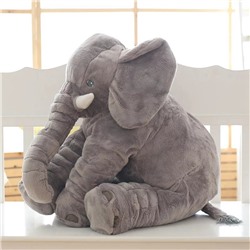 Мягкая игрушка-подушка слон Серая 40 см