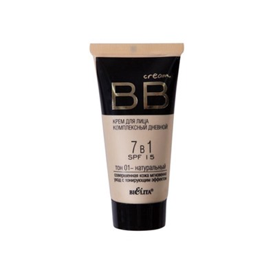 Bielita. BB cream. Крем для лица комплексный дневной 7в1 SPF15 тон 01 натуральный 30 мл