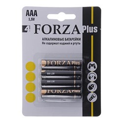 FORZA Батарейки 4шт "Alkaline" щелочная, тип AAA, 1,5В