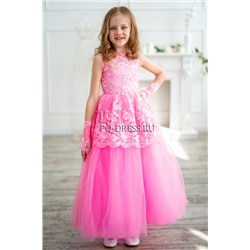 Платье нарядное для девочки "Золушка", цвет розовый