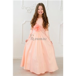 Платье нарядное для девочки "Делия", цвет персик