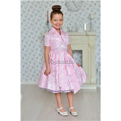Платье нарядное с болеро "Принцесса", цвет розовый
