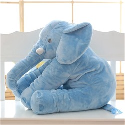 Мягкая игрушка-подушка слон Голубая 40 см
