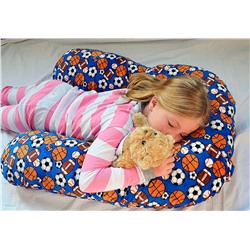 Подушка для сна детская 3-16л обнимашка внешний чехол хлопок (бязь) (нап. шарики)