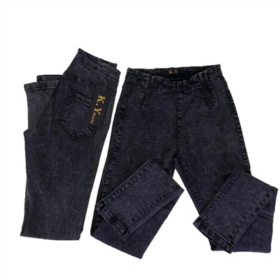 Размер 26. Рост 165-170. Современные женские джинсы Haul из стрейч материала цвета графит.
