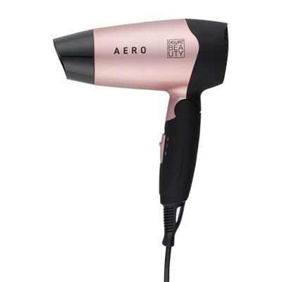 Фен для волос дорожный Dewal Beauty Aero Rose HD1002-Rose, чёрно-розовый, 1400 Вт