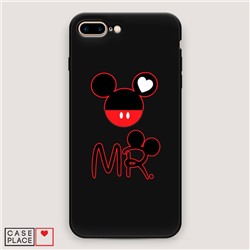 Матовый силиконовый чехол Mr Mouse на iPhone 7 Plus