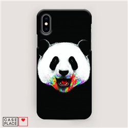 Пластиковый чехол Панда поела скитлс на iPhone X (10)