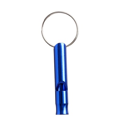 Свисток металлический малый для собак, 4,6 х 0,8 см, синий